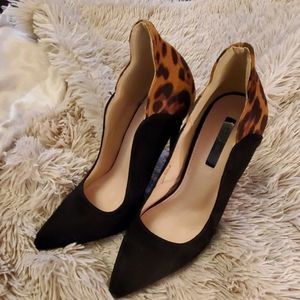 Beautiful black and leopard Lost Ink heels